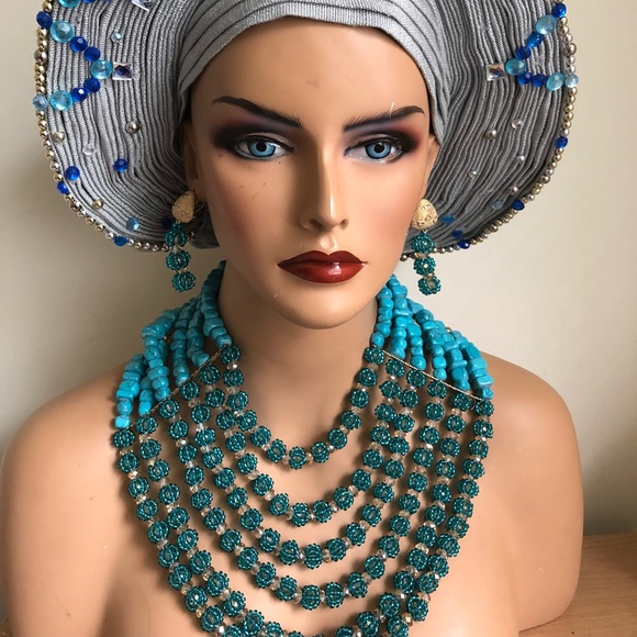 Handmade Auto Ready to Wear Gele (African Headtie) - Picture 6 of 7